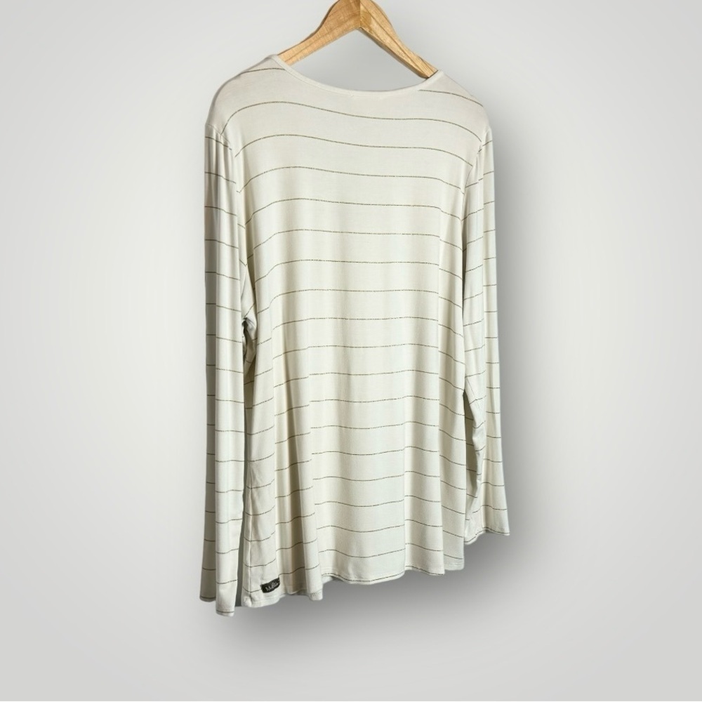 Matilda Jane Moments With You Top Size XXL Glitz & Glamour Striped Scoop Neck - Picture 9 of 11